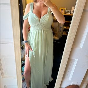 Azazie Dusty Sage Bridesmaid Dress